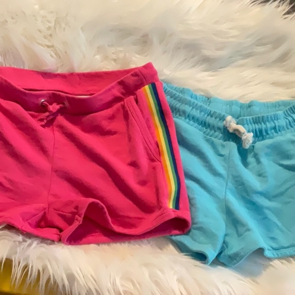 Pink and Blue Shorts with Rainbow Detail - Picture 1 of 8